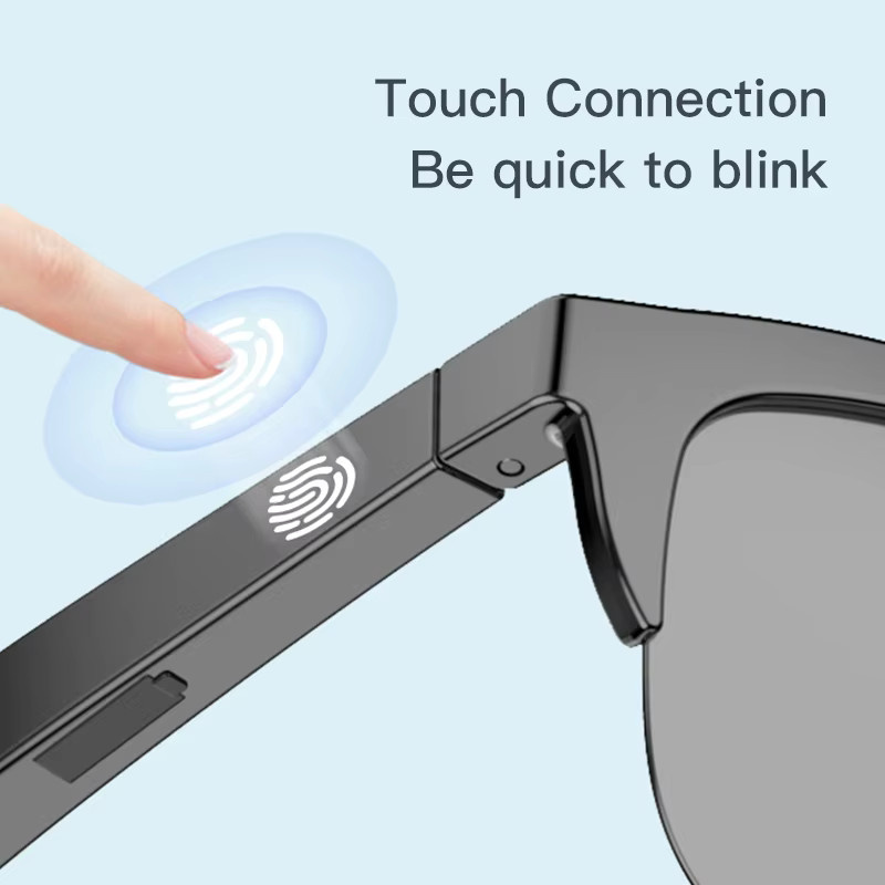 Ola Esporte Smart Glasses in Schwarz mit Bluetooth, Touch-Steuerung, Sprachassistent und Musikplayer - Bild 4