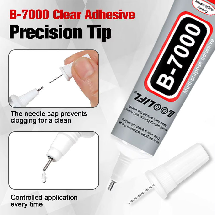 Loolifl B-7000 Transparenter Universalkleber für Handybildschirme, Glas und Kunststoff mit Präzisionsapplikator - Bild 6
