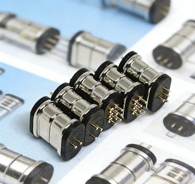 LAJQTAO Magnetischer Pogo-Pin DC-Stromanschluss Wasserdichter Weiblicher Federkontakt Steckverbinder 2,54mm 5V 2A - Bild 1