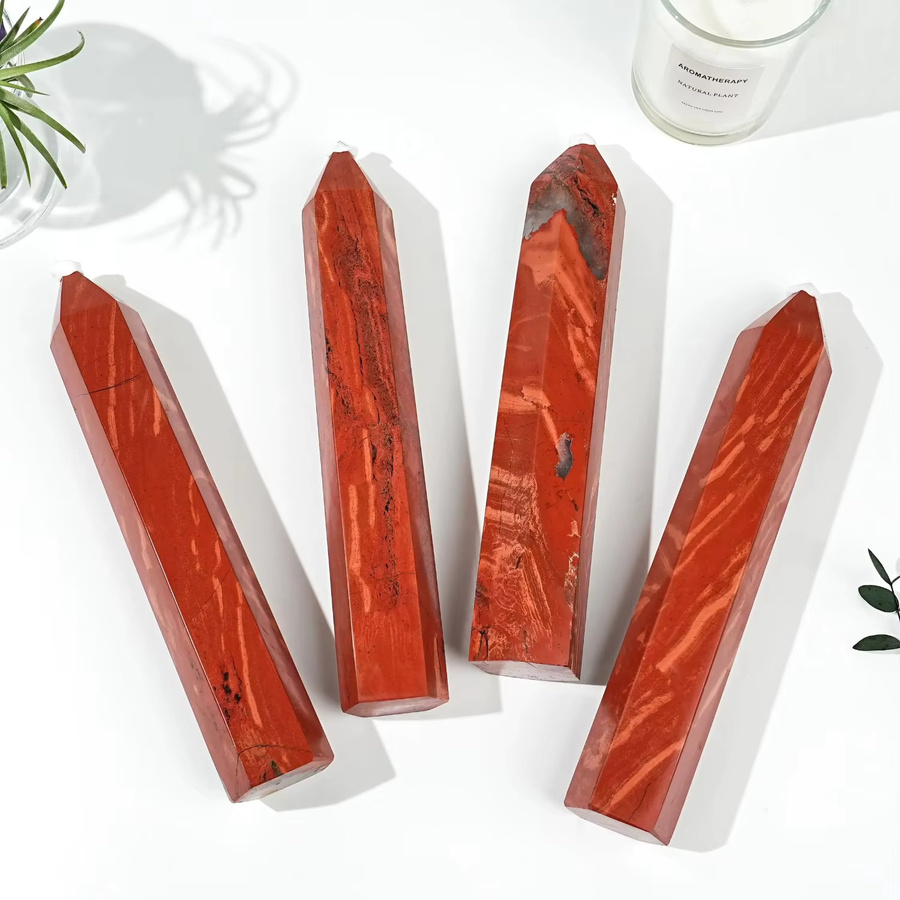 CrystalHola Roter Jaspis Turm als natürlicher Kristallobelisk zur Dekoration, Farbe: Rot, Höhe: 15,5 cm, Breite: 15,5 cm, Tiefe: 15,5 cm - Bild 2