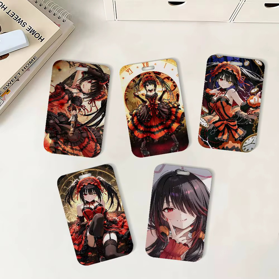 Anime Tokisaki Kurumi Ausweishalter mit Umhängeband für Schule und Büro in Multicolour - Bild 2