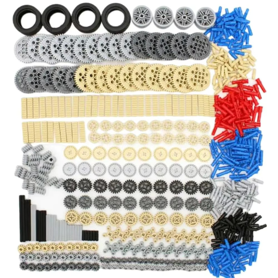 Wishiot MOC Technische Bausteine Set: Pin Beam Liftarm Achsverbinder und Plattengetriebe zur Modifikation für Fahrzeuge in Mehrfarbig - Bild 1