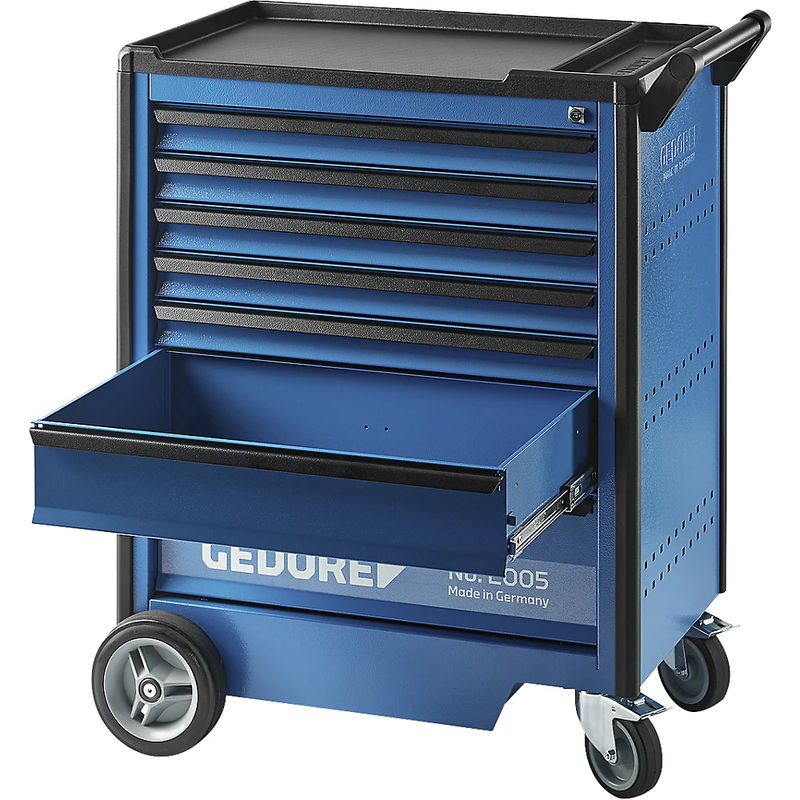 Gedore Werkzeugwagen Blau mit 7 Schubladen, abschließbar und rollbar mit Arbeitsplatte, B/T: 64 x 40 cm - Bild 3
