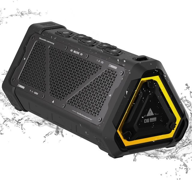 MLOVE P3 Bluetooth-Lautsprecher in Schwarz mit 40 W Ausgangsleistung, IPX7 wasserdicht, Stereo-Sound und RGB-Licht - Bild 1