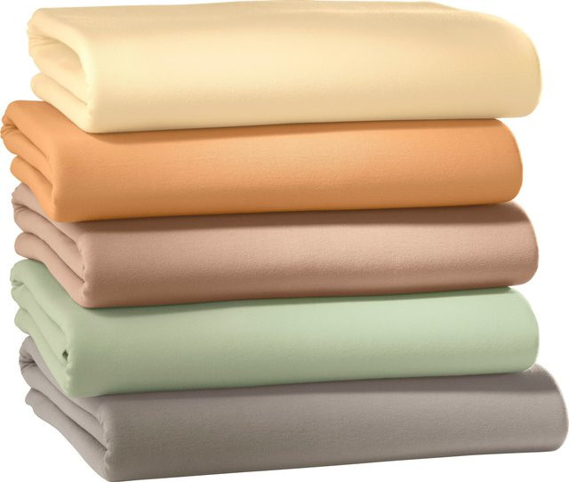 Estella Spannbetttuch aus Feinjersey in Terra und Orange, Breite: 150 cm, Tiefe: 200 cm - Bild 2