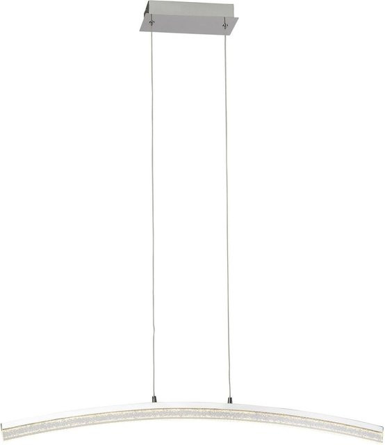 BRILLIANT Sparkling LED Pendelleuchte in Chrom mit integriertem 21W Leuchtmittel, 1680lm und 3000K, dimmbar über Wandschalter - Bild 1