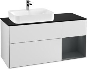 V&B Finion Waschtischunterschrank mit LED-Beleuchtung in Weiß, Wandmontage - Bild 1