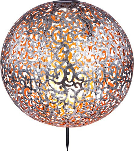 Globo Lighting Solarleuchte LED aus Metall in Silber Antik mit Durchmesser: 40 cm - Bild 1