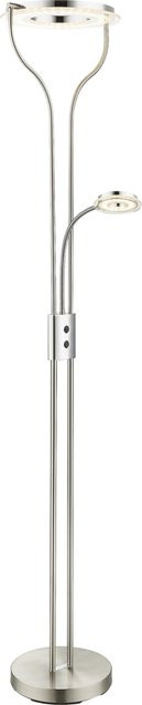 GLOBO Stehlampe Andreas in Nickel matt und Chrom mit Acryl, B: 31 cm, H: 194 cm - Bild 1