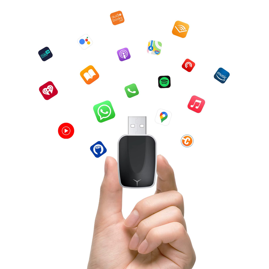 EzoneTronics 2 in 1 Kabelloser CarPlay und Android Auto Adapter in Schwarz für werkseitig verkabelte Fahrzeuge - Bild 7