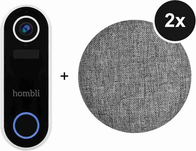 Hombli Smart Doorbell 2 Set mit Chime 2 in Schwarz mit Wi-Fi - Bild 1