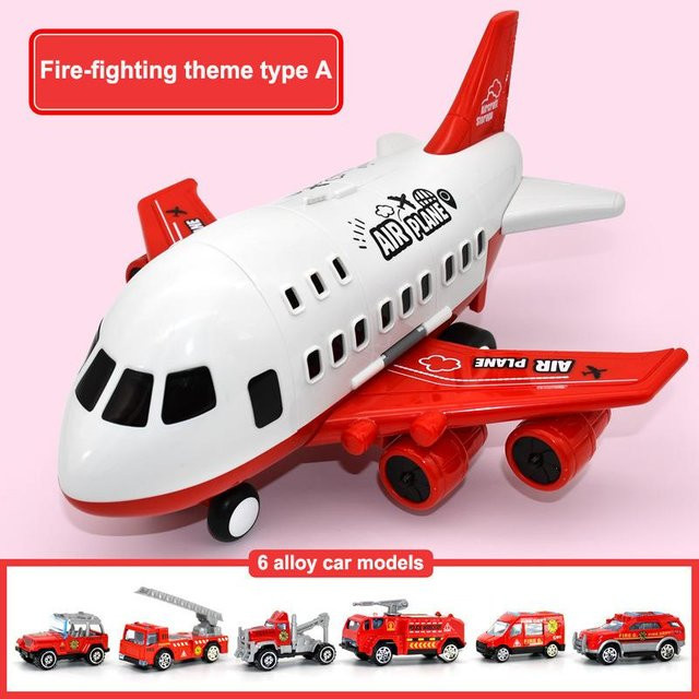 Linyi toy car Passagierflugzeugmodell, 5-teiliges Set, ab 4 Jahren - Bild 1