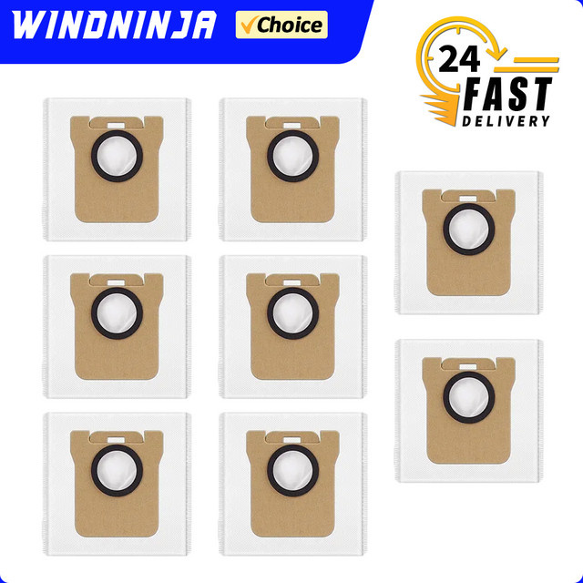 WINDNINJA Ersatz Staubbeutel in Weiß für Xiaomi Mijia 5 5 Pro OV21CN X10 Plus X10+ X20 Plus X20+ S10 M30S Roboter Staubsauger - Bild 1