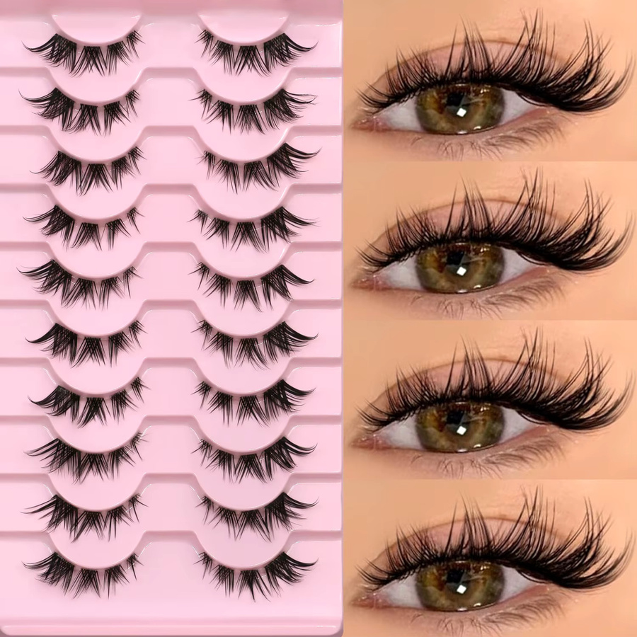 VELTRINAY Künstliche Wimpern, C-Curl, mit klarem Band, Unisex - Bild 2