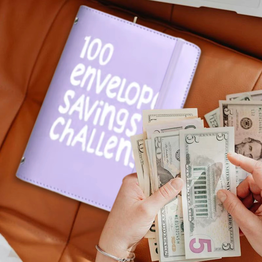 Geld-Organizer Pink: 100-Tage-Sparbuch mit Umschlägen für deine Budgetplanung und Spar-Challenges - Bild 2