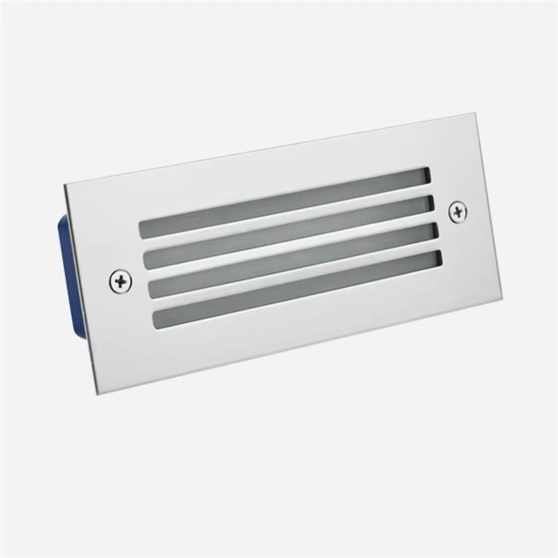 Heevye LED-Treppeneinbauleuchte aus Aluminium in Silber, IP65 wasserdichte Bodenleuchte für den Garten mit warmweißem Licht, 5 W - Bild 1