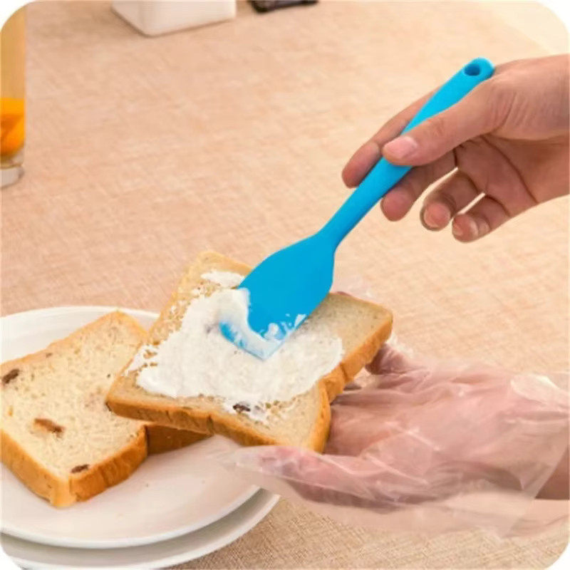 WIKHOSTAR Silikonschaber in Lila, Hitzebeständiger Silikonspatel zum Kochen und Backen - Bild 1