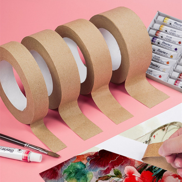 Braunes Künstler-Abdeckband aus Kraftpapier zum Abkleben für Aquarellmalerei und Leinwände, Länge: 50 m - Bild 1