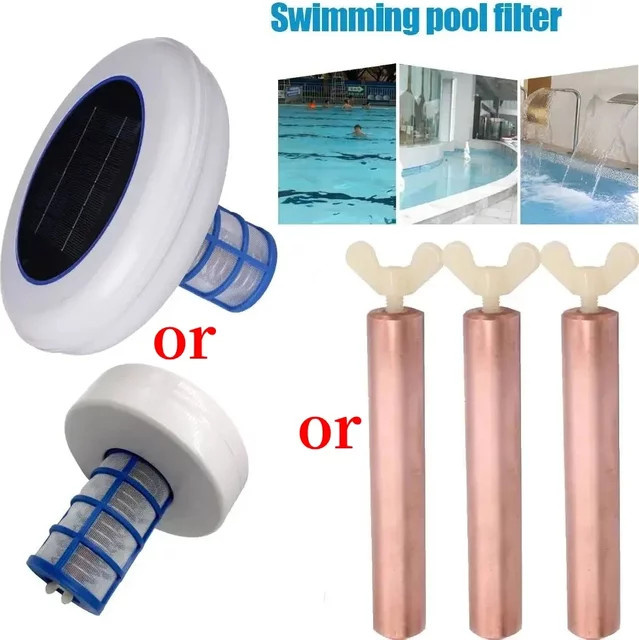 APWIKOGER Solar Pool-Ionisator mit Kupfer- und Silber-Anoden zur Algenbekämpfung und Schwimmbadreinigung für den Outdoor-Einsatz - Bild 1