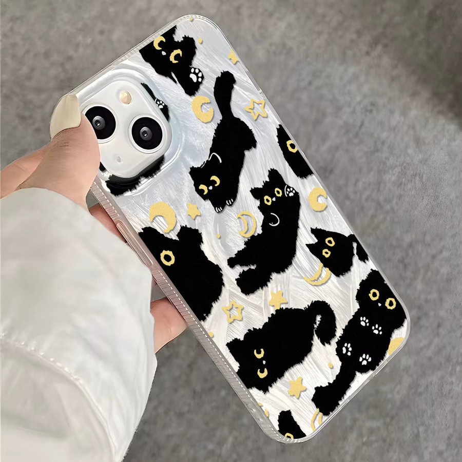 IMD Luxus Handyhülle mit Katzen-Design für iPhone 11 bis iPhone 17 Pro Max, Kunststoff, Multicolour - Bild 4