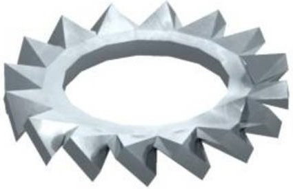 OBO Bettermann Fächerscheibe DIN 6798 A M6 aus Stahl, Innen-Durchmesser: 6,4 mm, Farbe: Silber, 100 Stück - Bild 1