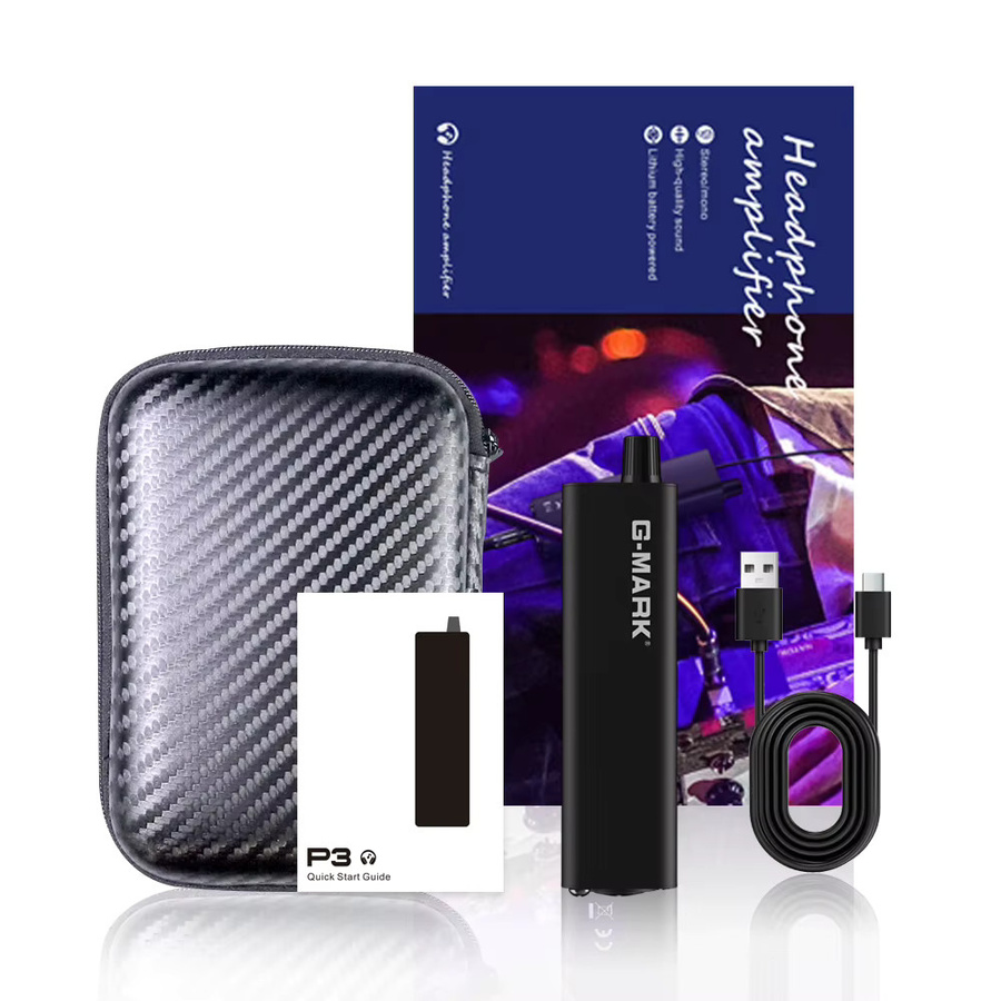 G-MARK P3 In-Ear-Monitor-Verstärker mit Metallgehäuse und Lithium-Akku in Schwarz, tragbarer Kopfhörerverstärker für Stereo und Mono - Bild 6