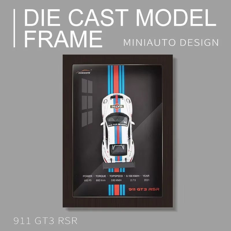 MAKEDA 3D Sportwagen Modell aus Legierung Metall als Hängebild im Maßstab 1:32, Multicolor - Bild 2