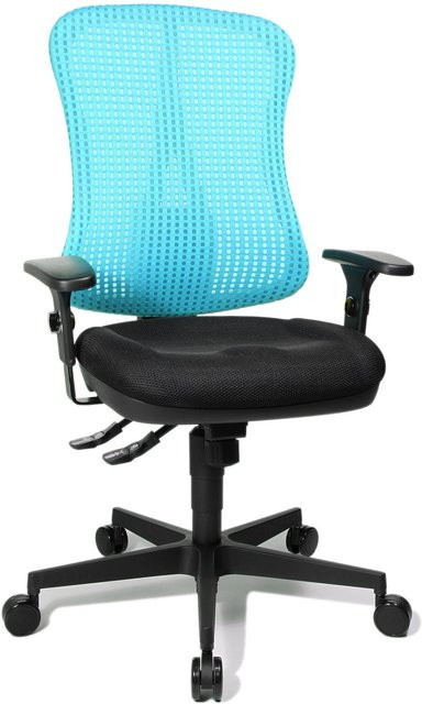 Topstar Drehstuhl Head POINT SY in Schwarz und Blau mit Kopfstütze und höhenverstellbarer Rückenlehne - Bild 1