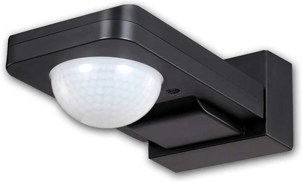 world-trading-net Bewegungsmelder Schwarz IP65 mit 360 Grad Erfassungsbereich und LED-Kompatibilität