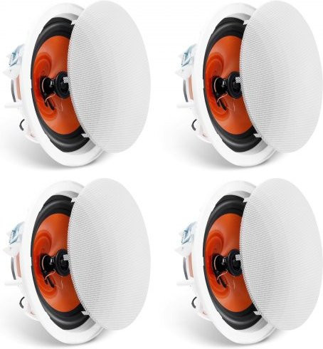 VEVOR 4er-Set Deckenlautsprecher und Wandeinbaulautsprecher, 100 W, passiv, Weiß, Durchmesser: 20,3 cm - Bild 1