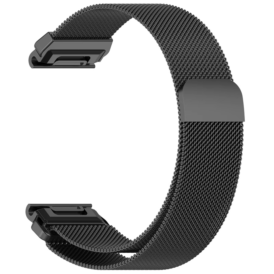 Garmin Uhrenarmband Milanaise, Edelstahl, Schwarz, Unisex - Bild 2