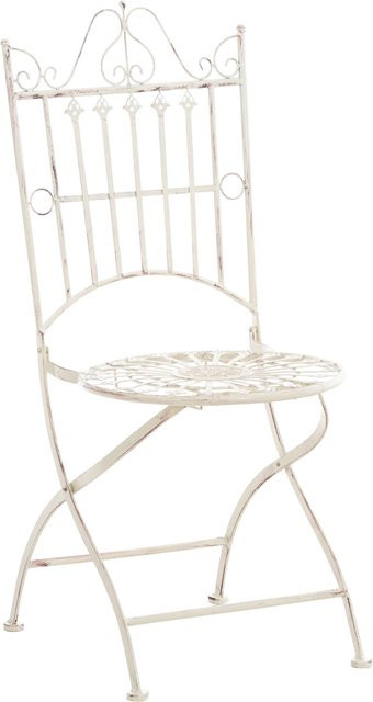 TPFGarden Gartenstuhl Sahdo aus Metall in Antik-Creme und Beige - Bild 1