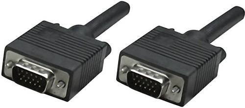 IC INTRACOM Manhattan VGA Monitor Kabel, Schwarz, 1,8 m, Stecker auf Stecker, HD15 - Bild 1