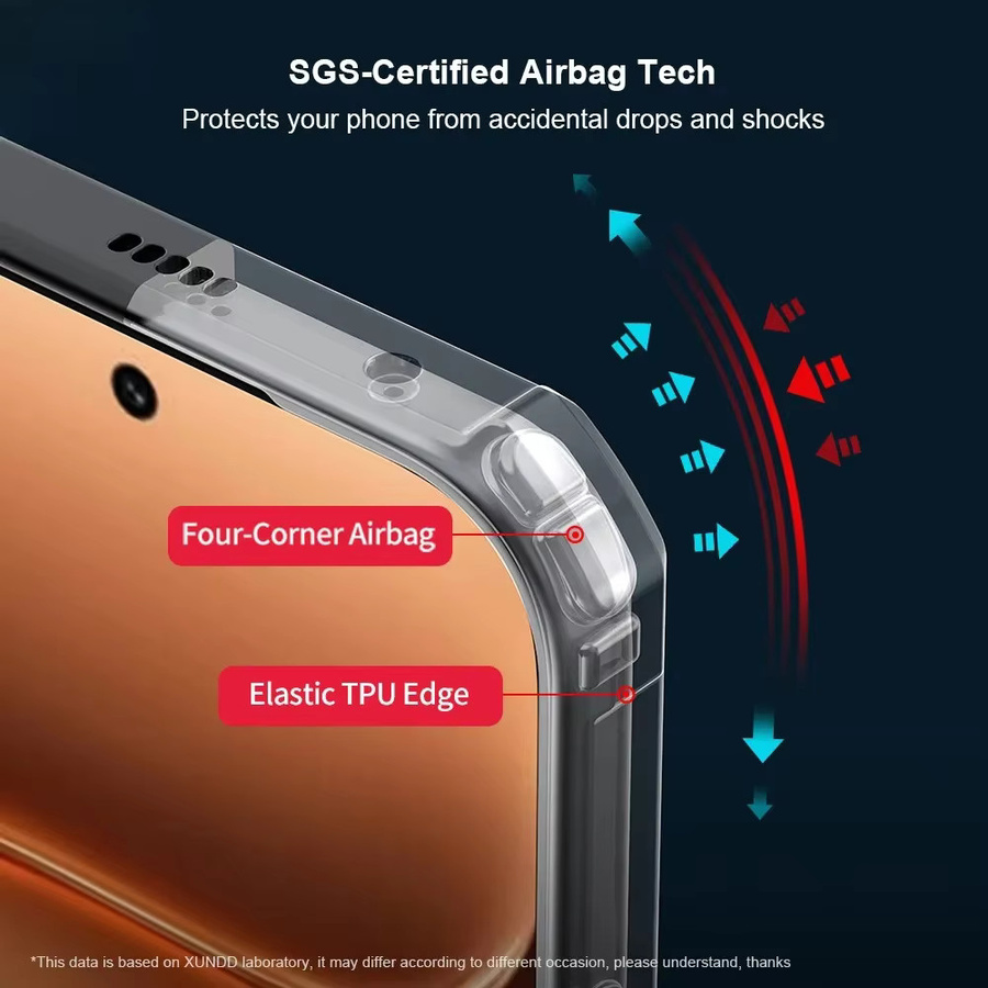 Robuste transparente Handyhülle mit magnetischer Autohalterung für Honor 600 Pro 600 Lite 400 Smart, Stoßschutz mit Vier-Ecken-Design - Bild 4