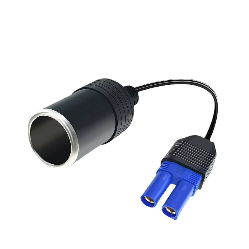 Tragbarer EC5 Zigarettenanzünder Adapter für 12V Auto Batterie Booster zur Starthilfe in Schwarz - Bild 2