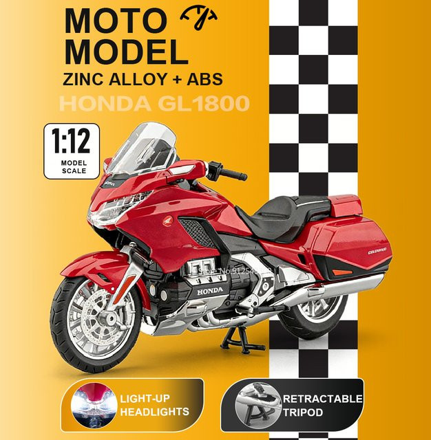 RMZ city Honda Gold Wing GL1800 Motorradmodell, 1:12, mit Musik und Licht - Bild 1