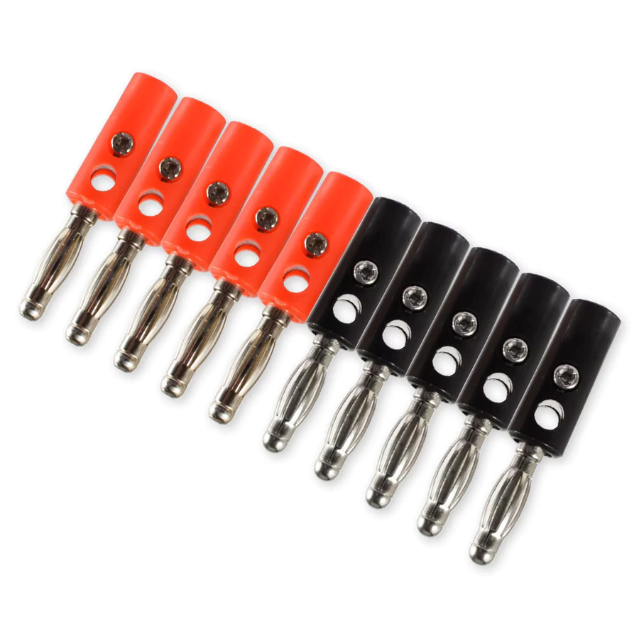 9IMOD Bananenstecker Set 10 Stück 4mm Audio Video Lautsprecher Kabel Adapter in Rot und Mehrfarbig - Bild 2