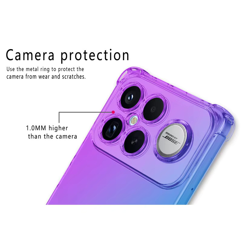 AtomBros Stoßfeste Gradient TPU Schutzhülle für Xiaomi Poco F8 Ultra und Poco F8 Pro in Transparent/Multicolor - Bild 4
