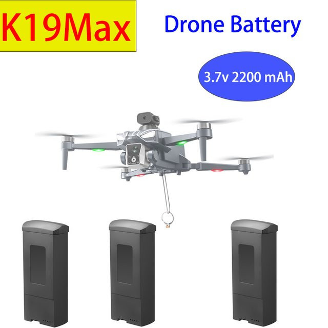 FANHANG K19MAX Drohnenbatterie Schwarz, 3,7 V 2200 mAh Li-Ion Akku für RC Quadcopter und Hubschrauber - Bild 1