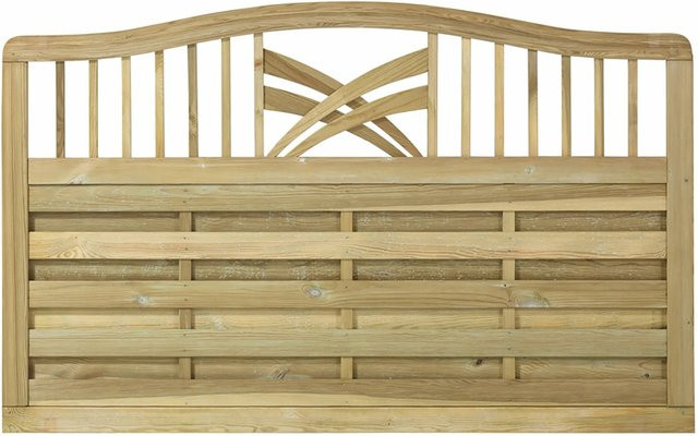 Plus Sichtschutzzaun Rondo aus Nadelholz, druckimprägniert, Farbe: Kdi Grün/Braun, Höhe: 180 cm, Breite: 104/112 cm - Bild 1