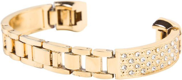 Edelstahlarmband Damen, Gold, Kristall, Fitbit - Bild 1