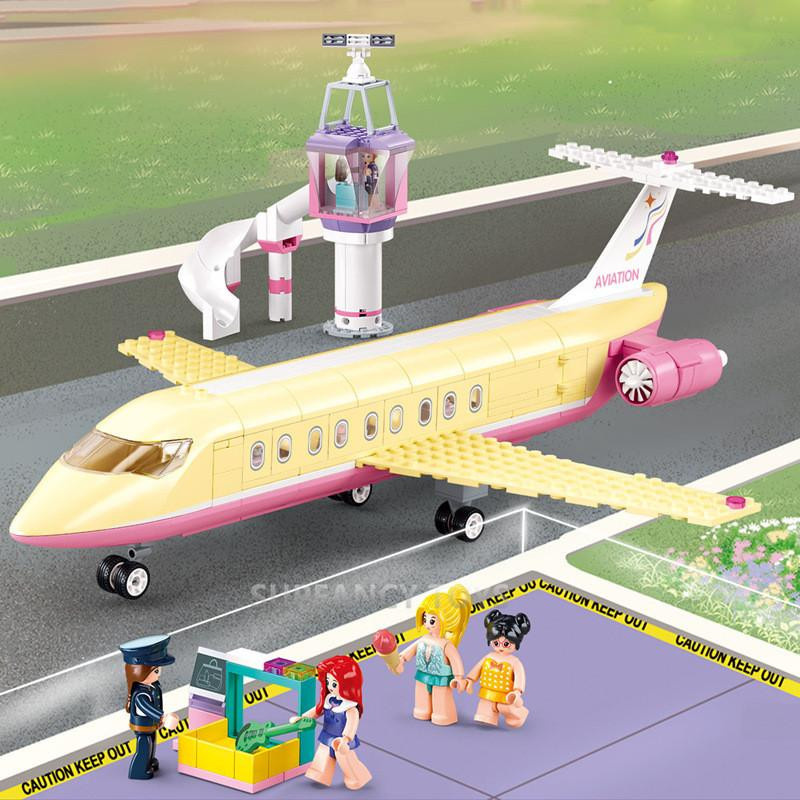 Sluban Flugzeug Traum Feiertag Rosa Bauen 384 Teile - Bild 2