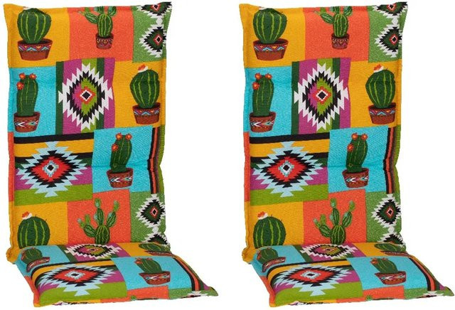 Beo Sitzauflage Hochlehner Tijuana 2er Set Bunt mit Schaumstofffüllung und Öko-Tex Standard 100 - Bild 1