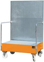 Bauer Südlohn Fahrbare Auffangwanne LPW 200-2 aus Stahl in Orange mit 215 l Auffangvolumen für 2 x 200-Liter Fässer - Bild 1