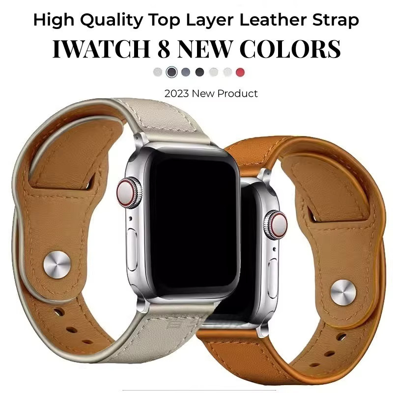 Lederarmband, Weiß, Unisex, für Apple Watch - Bild 4