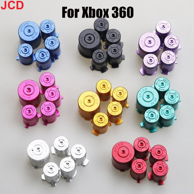 JCD ABXY Bullet Tasten Set aus Aluminiumlegierung für Xbox 360 Controller in Rot und Multicolour - Bild 1