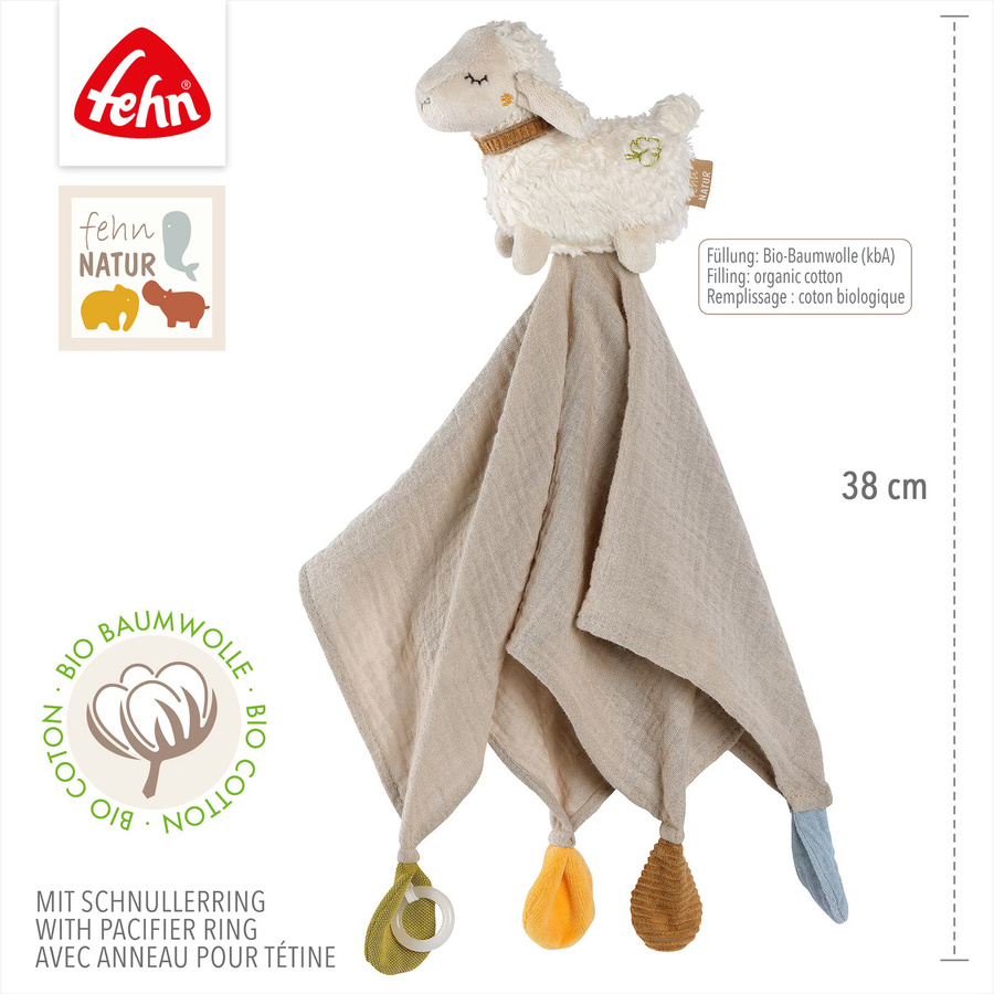 Fehn Schmusetuch Schaf fehnNATUR ab Geburt beige - Bild 2