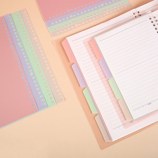 K-MIME Papier Trenner und Index Seiten für A4 und A5 Dateien, 4er Set aus Kunststoff - Bild 1