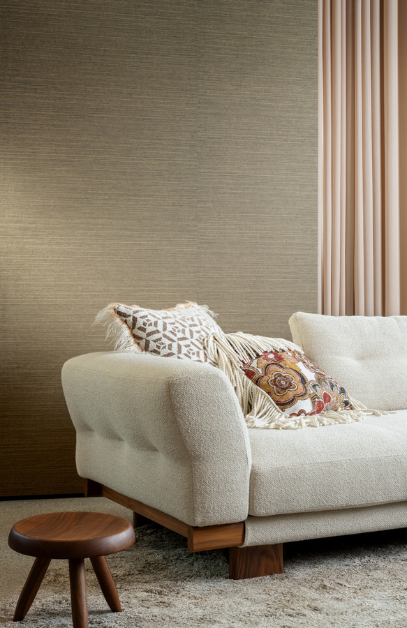 Arte International Essentials Wallpaper Le Sisal in Bark mit abstraktem Design in Braun und Beige - Bild 1