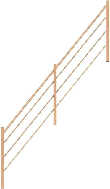 StarWood Wandgeländer in Buche-Optik, Farbe Braun, B/H: 182 x 137 cm - Bild 1